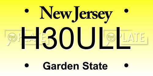 H30ULL New Jersey License Plate