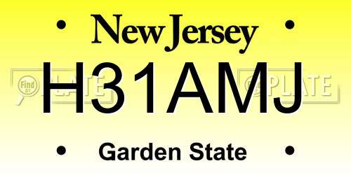 H31AMJ New Jersey License Plate