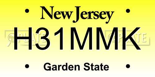 H31MMK New Jersey License Plate