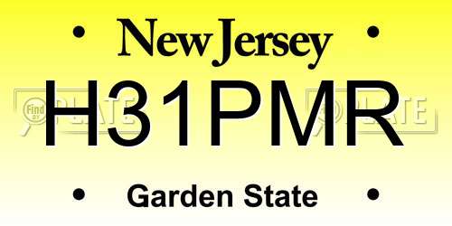 H31PMR New Jersey License Plate