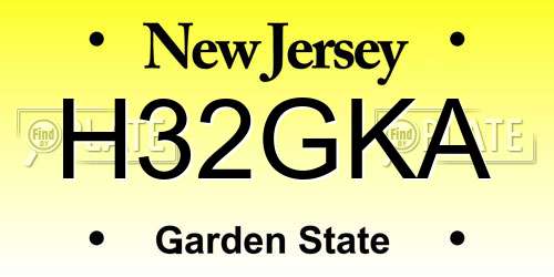 H32GKA New Jersey License Plate