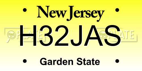 H32JAS New Jersey License Plate