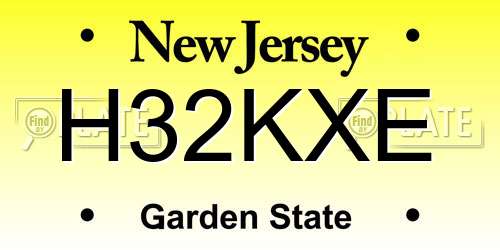 H32KXE New Jersey License Plate