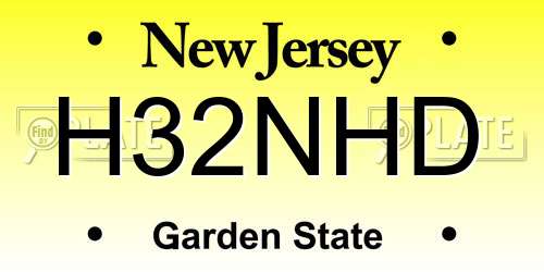 H32NHD New Jersey License Plate
