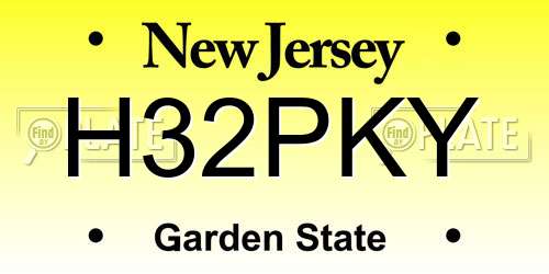 H32PKY New Jersey License Plate