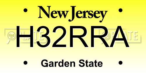H32RRA New Jersey License Plate