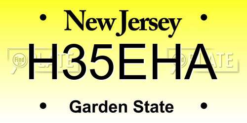H35EHA New Jersey License Plate