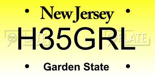 H35GRL New Jersey License Plate