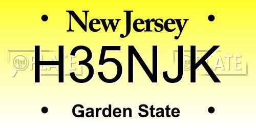 H35NJK New Jersey License Plate