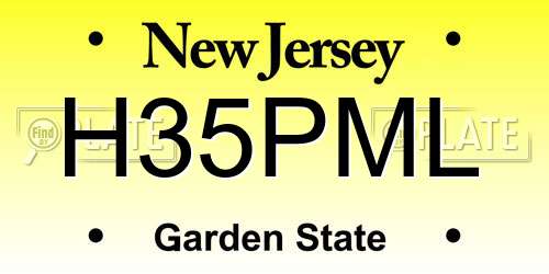 H35PML New Jersey License Plate