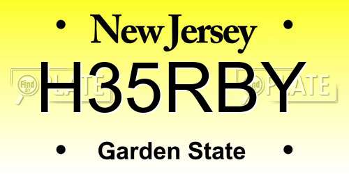 H35RBY New Jersey License Plate