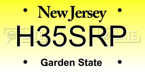H35SRP New Jersey License Plate