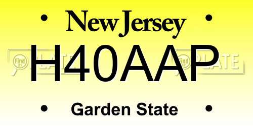 H40AAP New Jersey License Plate