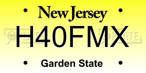 H40FMX New Jersey License Plate