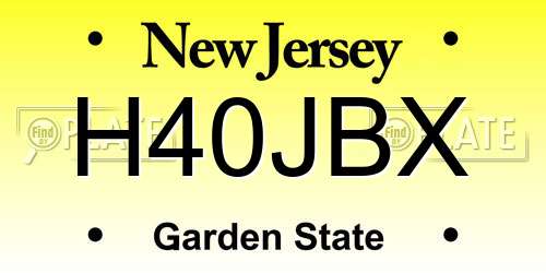 H40JBX New Jersey License Plate