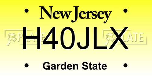 H40JLX New Jersey License Plate