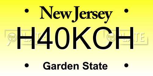 H40KCH New Jersey License Plate