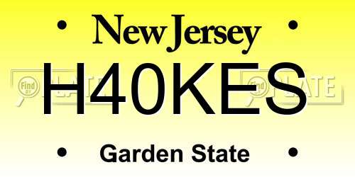 H40KES New Jersey License Plate