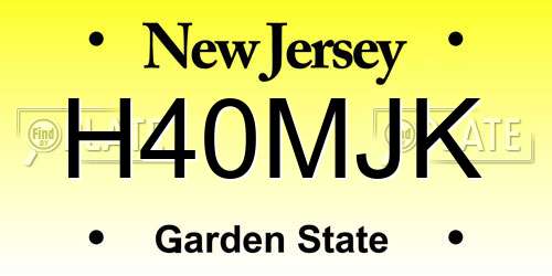 H40MJK New Jersey License Plate
