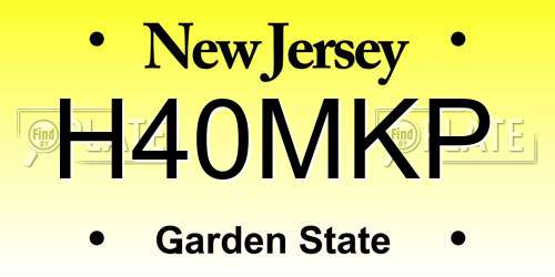 H40MKP New Jersey License Plate