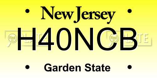 H40NCB New Jersey License Plate