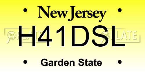 H41DSL New Jersey License Plate