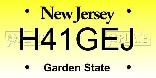 H41GEJ New Jersey License Plate