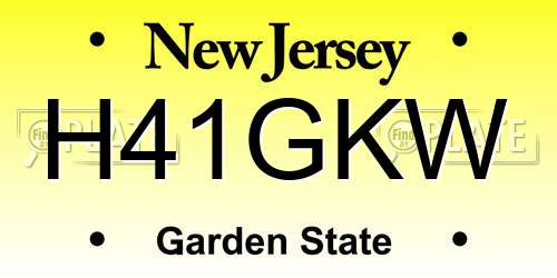 H41GKW New Jersey License Plate