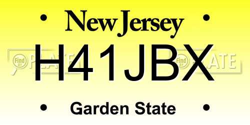 H41JBX New Jersey License Plate