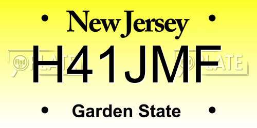 H41JMF New Jersey License Plate