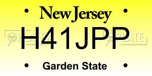 H41JPP New Jersey License Plate