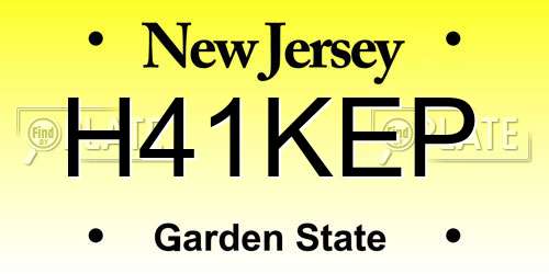H41KEP New Jersey License Plate
