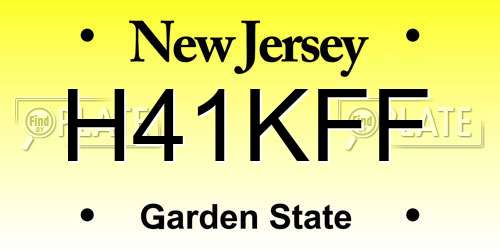 H41KFF New Jersey License Plate