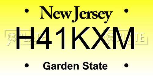 H41KXM New Jersey License Plate