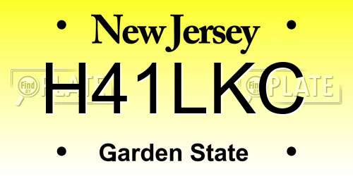 H41LKC New Jersey License Plate