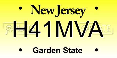 H41MVA New Jersey License Plate