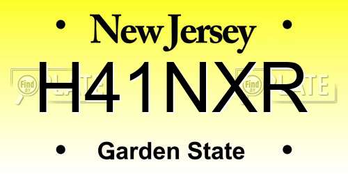 H41NXR New Jersey License Plate