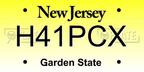 H41PCX New Jersey License Plate