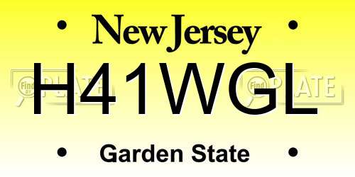 H41WGL New Jersey License Plate