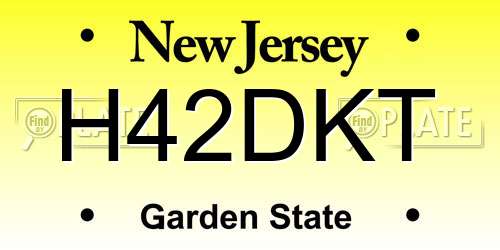 H42DKT New Jersey License Plate