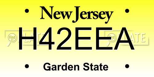H42EEA New Jersey License Plate