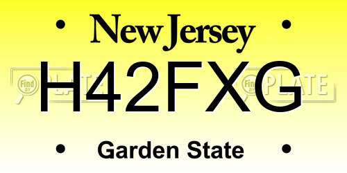 H42FXG New Jersey License Plate