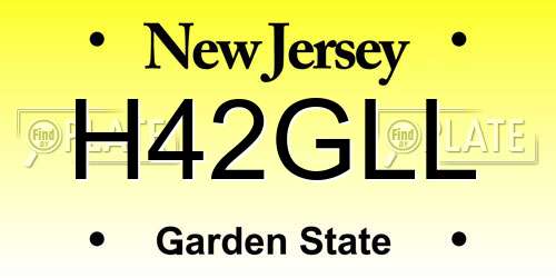 H42GLL New Jersey License Plate
