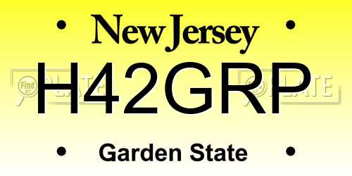 H42GRP New Jersey License Plate