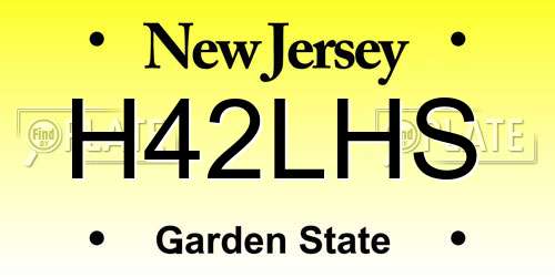 H42LHS New Jersey License Plate