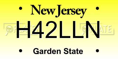 H42LLN New Jersey License Plate