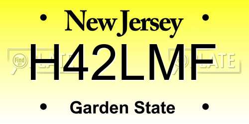 H42LMF New Jersey License Plate