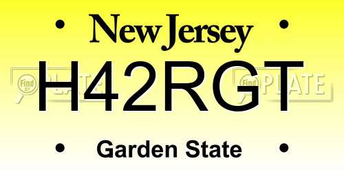 H42RGT New Jersey License Plate