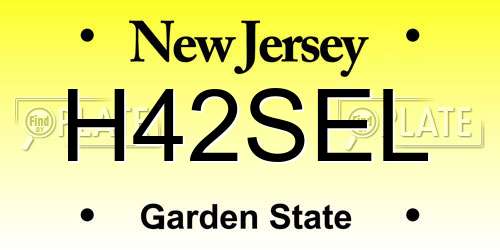 H42SEL New Jersey License Plate