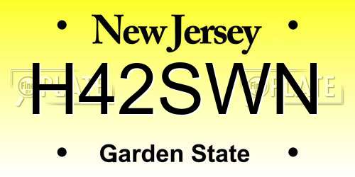 H42SWN New Jersey License Plate
